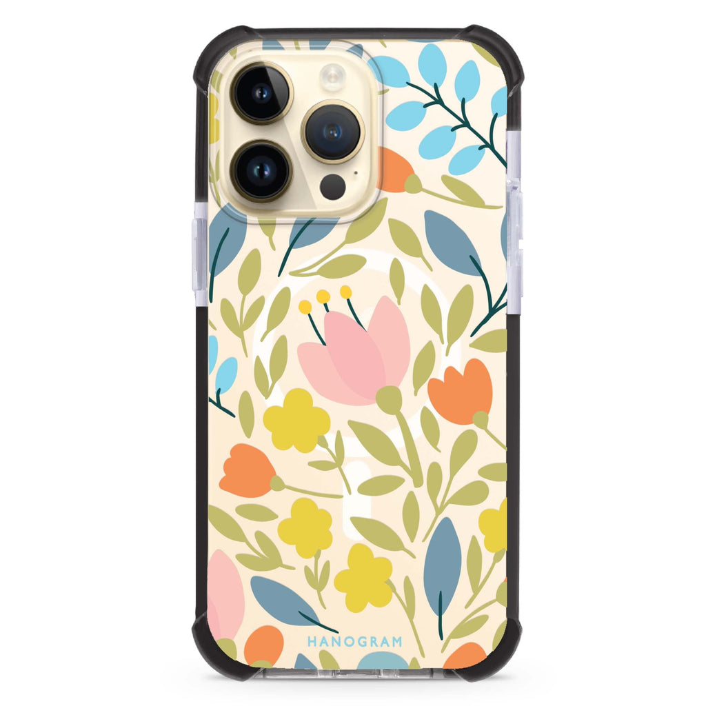 Floral iPhone Magsafe 兼容超強防摔保護殼