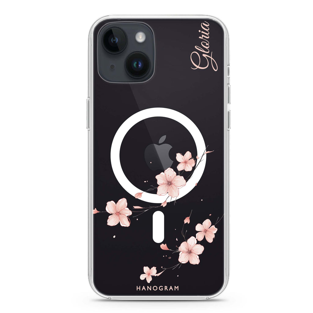 Sakura Spirit iPhone 14 Magsafe 兼容水晶透明保護殼