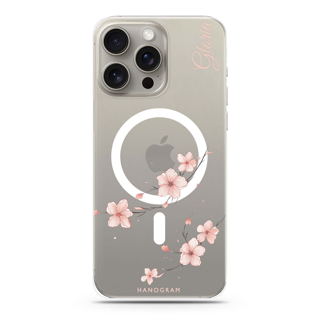 Sakura Spirit iPhone Magsafe 兼容水晶透明保護殼