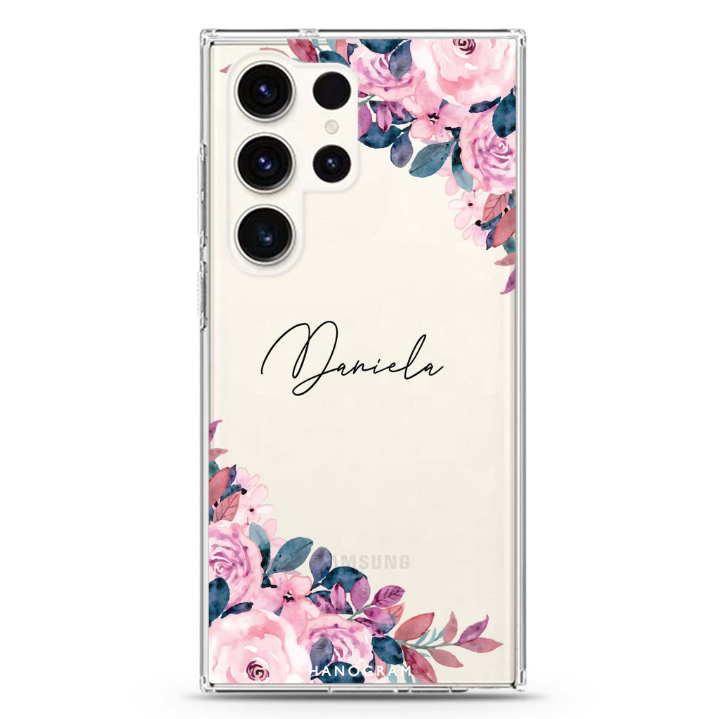 Blossom Breeze Samsung Galaxy Ultra 可加名字透明保護殼，適用 S26/S25/S24/S23 Ultra，圖1