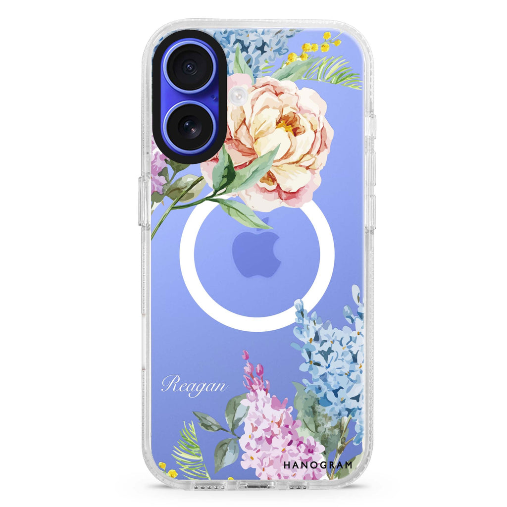 Tropical Floral Magsafe 兼容水晶透明保護殼