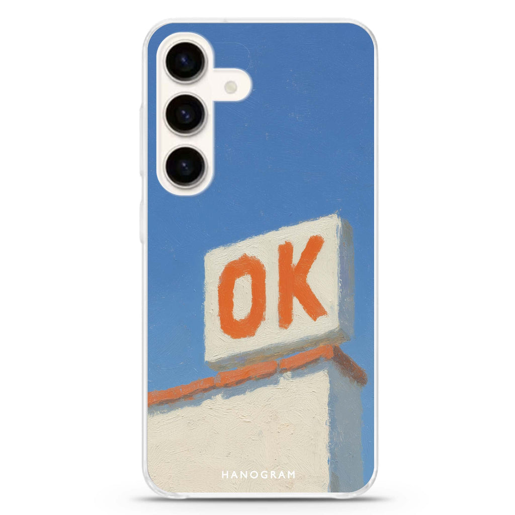 Sky Says OK Samsung Galaxy S26/S25/S24 水晶透明保護殼正面展示