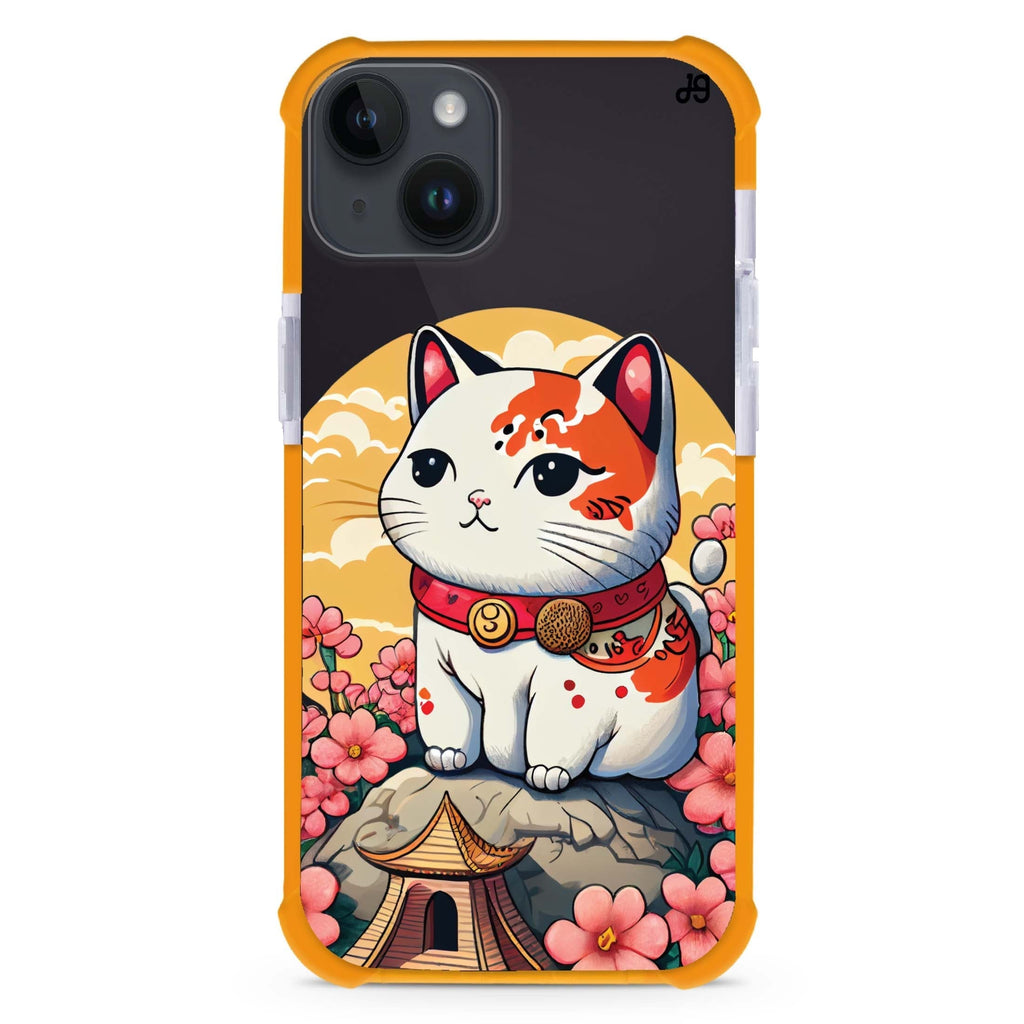 Cat & Flowers iPhone 15 Plus Magsafe 兼容超強防摔保護殼