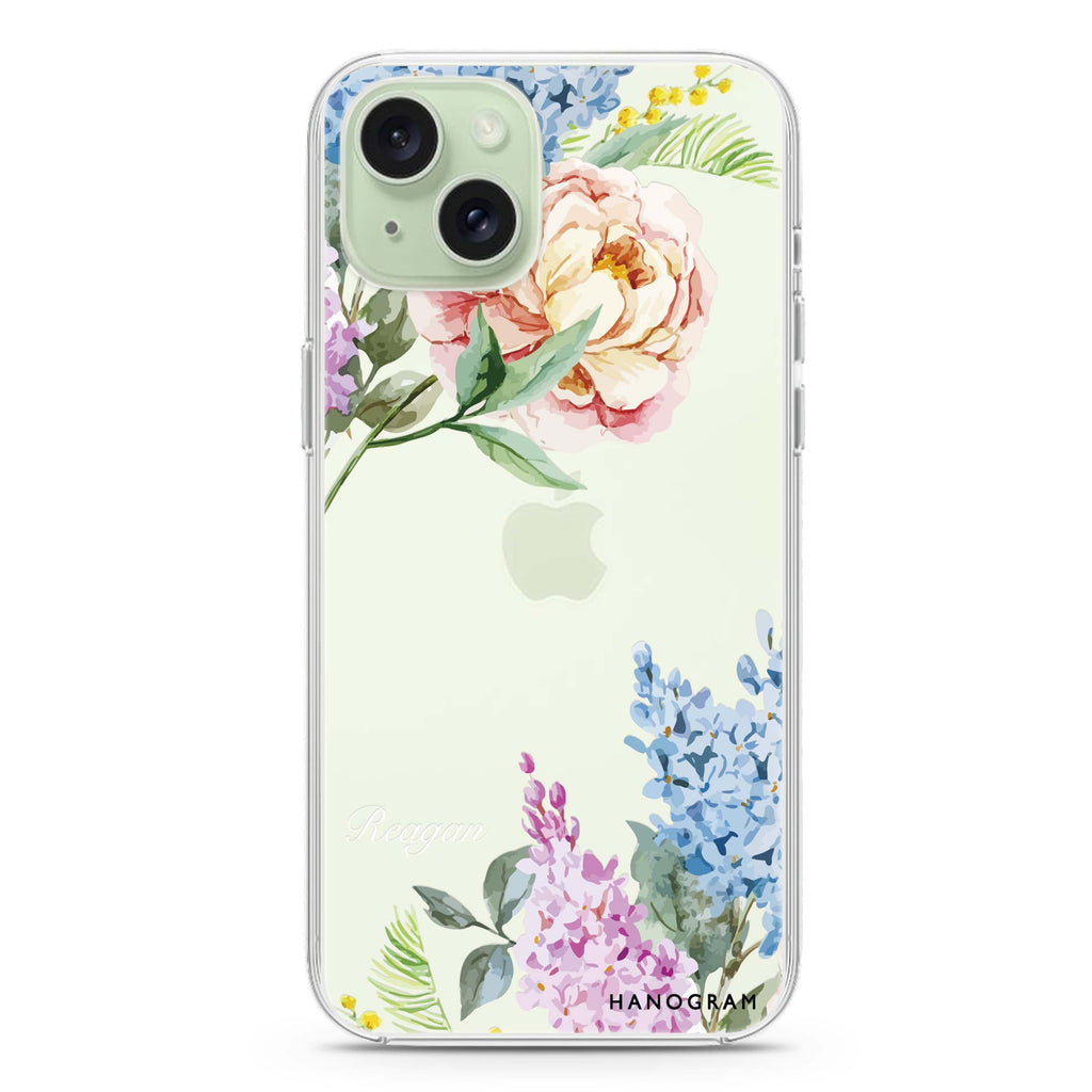 Tropical Floral iPhone 15 水晶透明保護殼