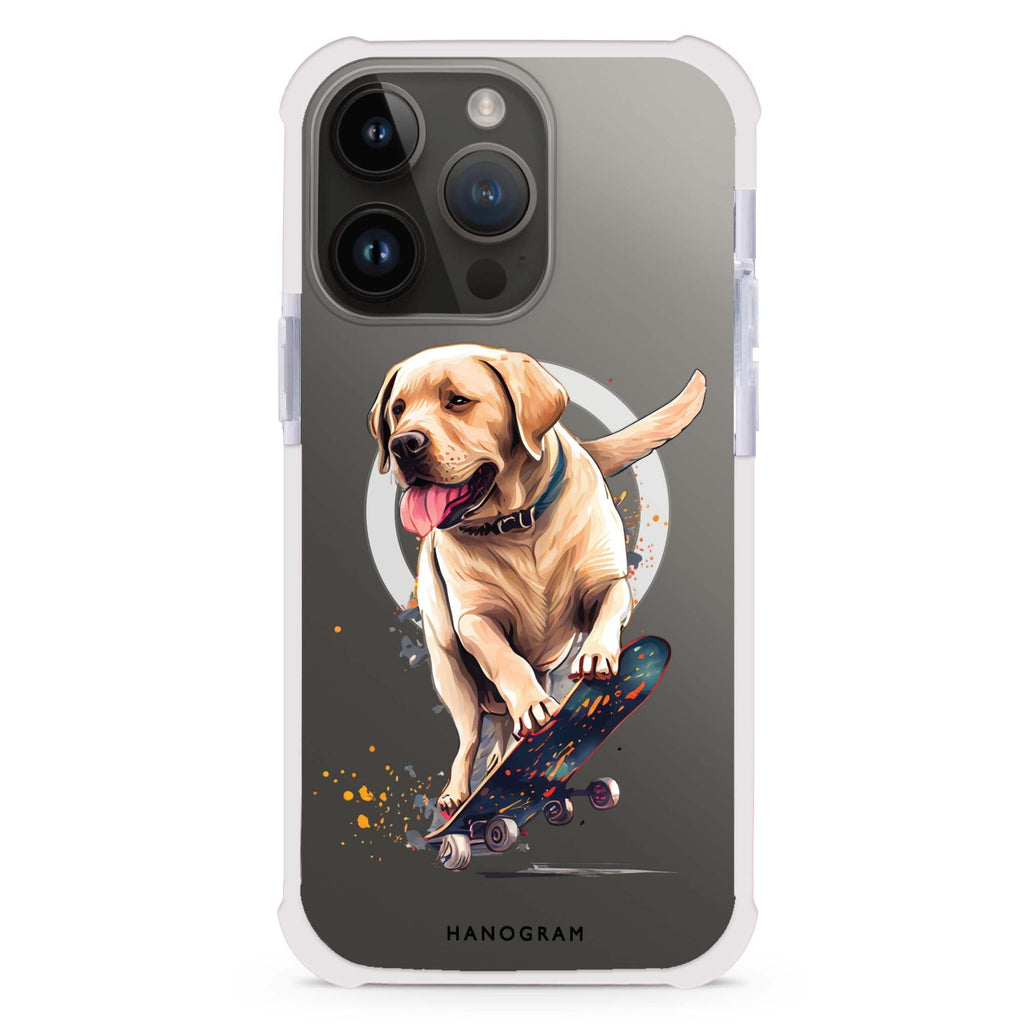 Dog on skateboard iPhone Magsafe 兼容超強防摔保護殼