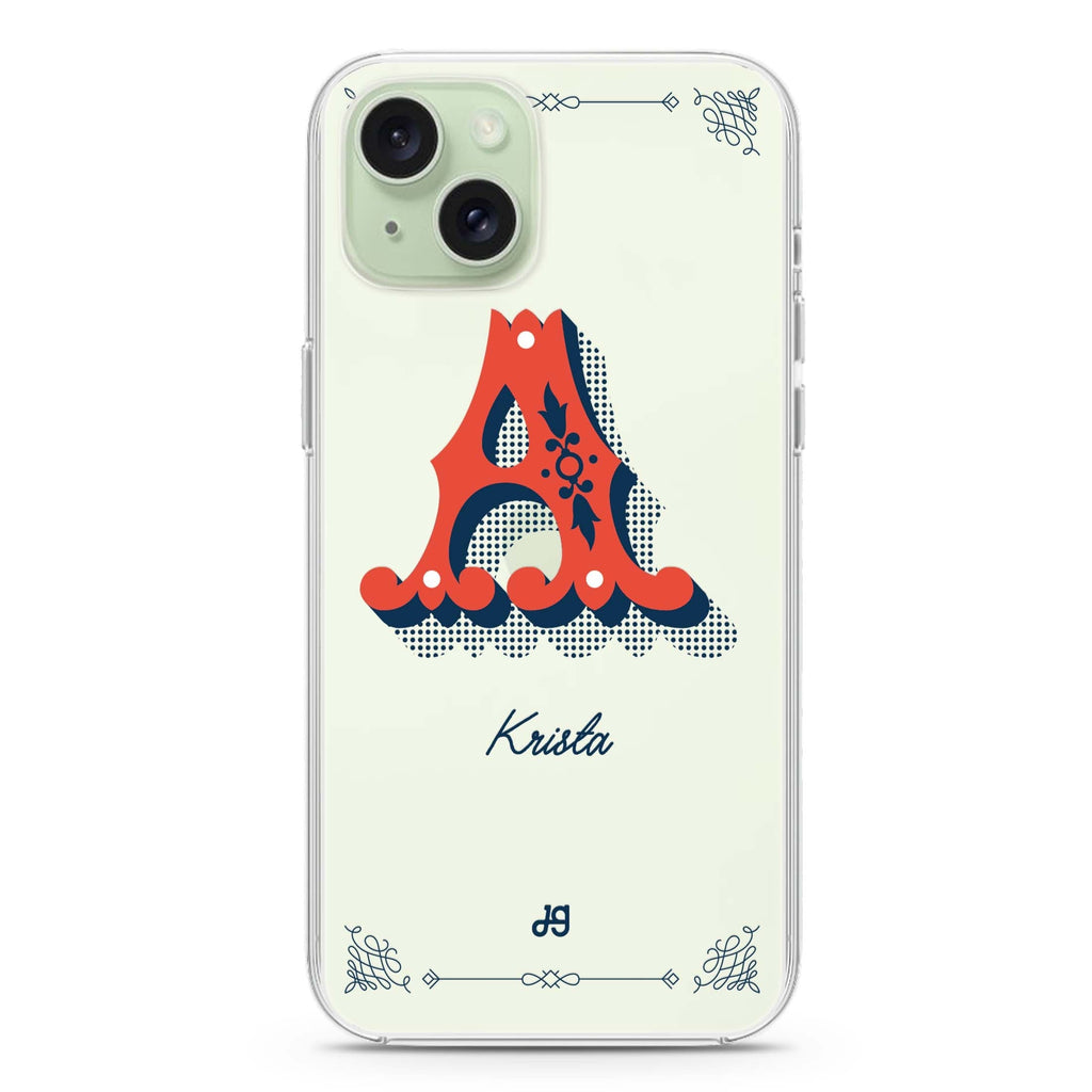 Vintage Ornamental Monogram iPhone 15 plus 水晶透明保護殼