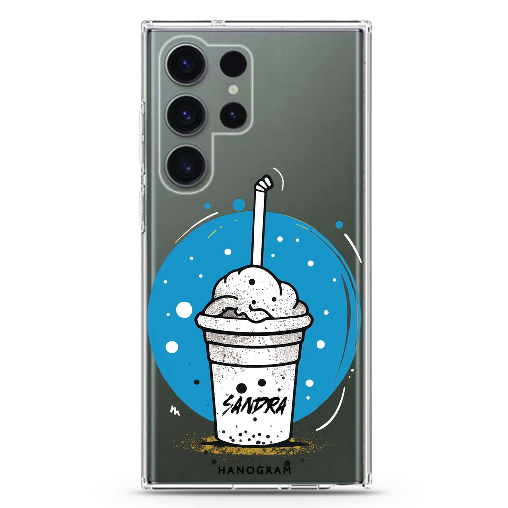 Frosty Delight Samsung Galaxy Ultra 可加名字透明保護殼，適用 S26/S25/S24/S23 Ultra，圖1