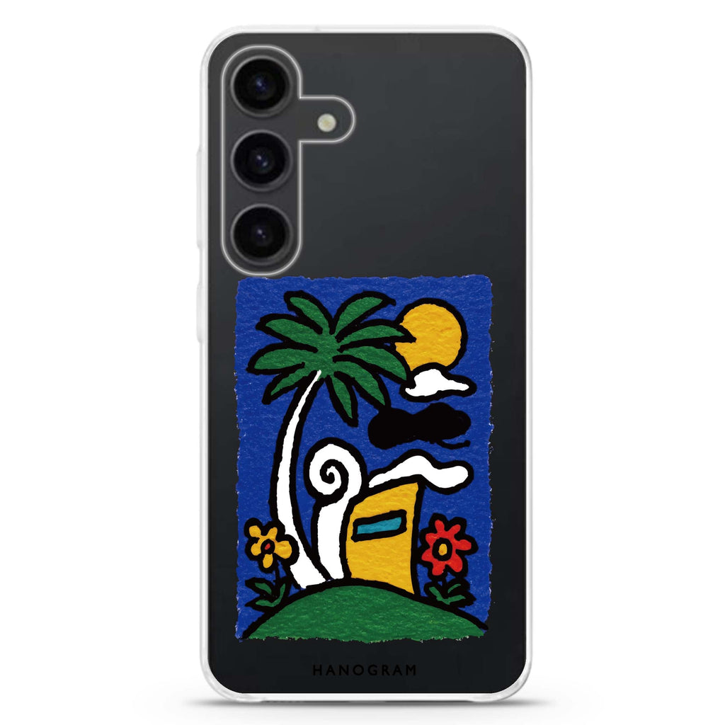 Golden Sun Seal Samsung Galaxy S26/S25/S24 水晶透明保護殼正面展示