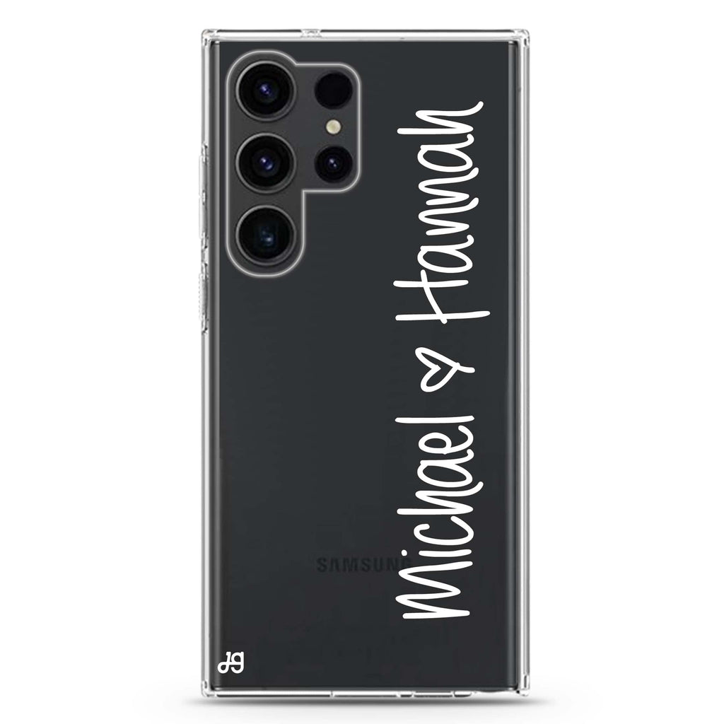 Vertical Names Samsung Galaxy Ultra 可加名字透明保護殼，適用 S26/S25/S24/S23 Ultra，圖1