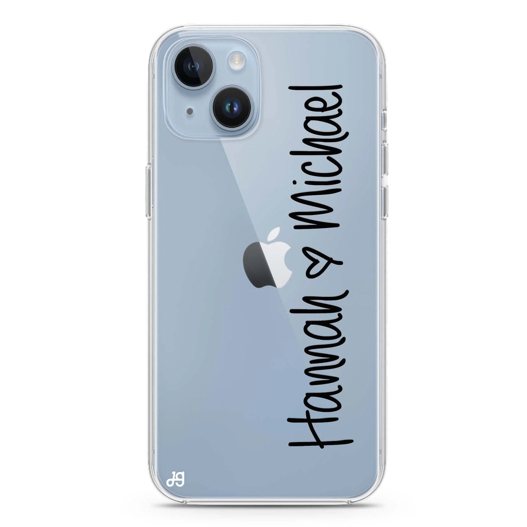 Vertical Names iPhone 14 水晶透明保護殼