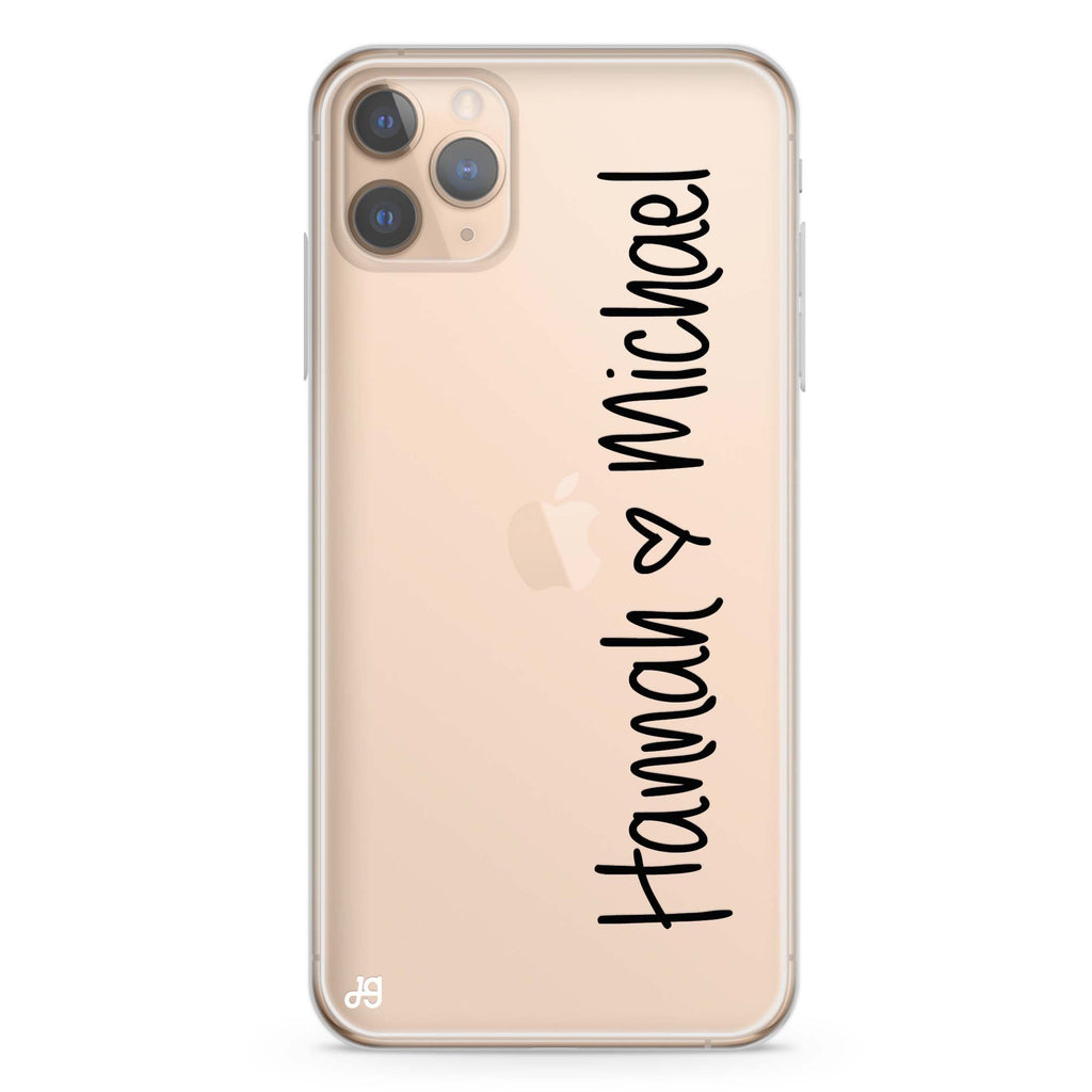 Vertical Names iPhone 11 Pro Max 水晶透明保護殼