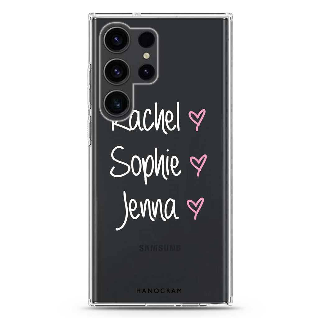 Three Of Us Samsung Galaxy Ultra 可加名字透明保護殼，適用 S26/S25/S24/S23 Ultra，圖1