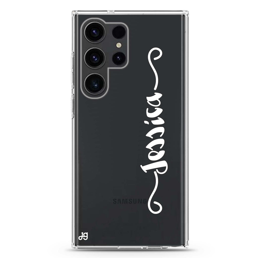 Casual Vertical Name Samsung Galaxy Ultra 可加名字透明保護殼，適用 S26/S25/S24/S23 Ultra，圖1