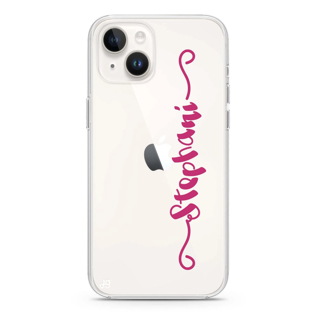 Casual Vertical Name iPhone 14 水晶透明保護殼