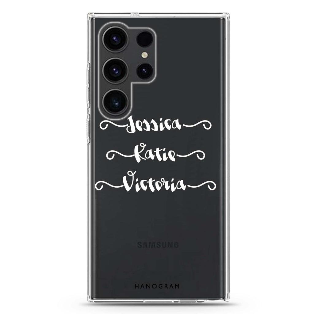 Triple Samsung Galaxy Ultra 可加名字透明保護殼，適用 S26/S25/S24/S23 Ultra，圖1