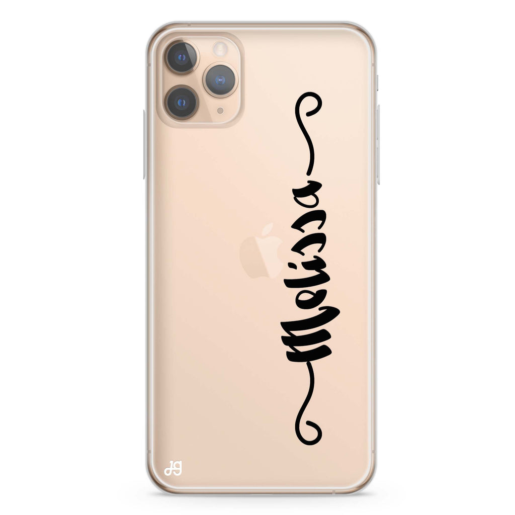 Casual Vertical Name iPhone 11 Pro Max 水晶透明保護殼