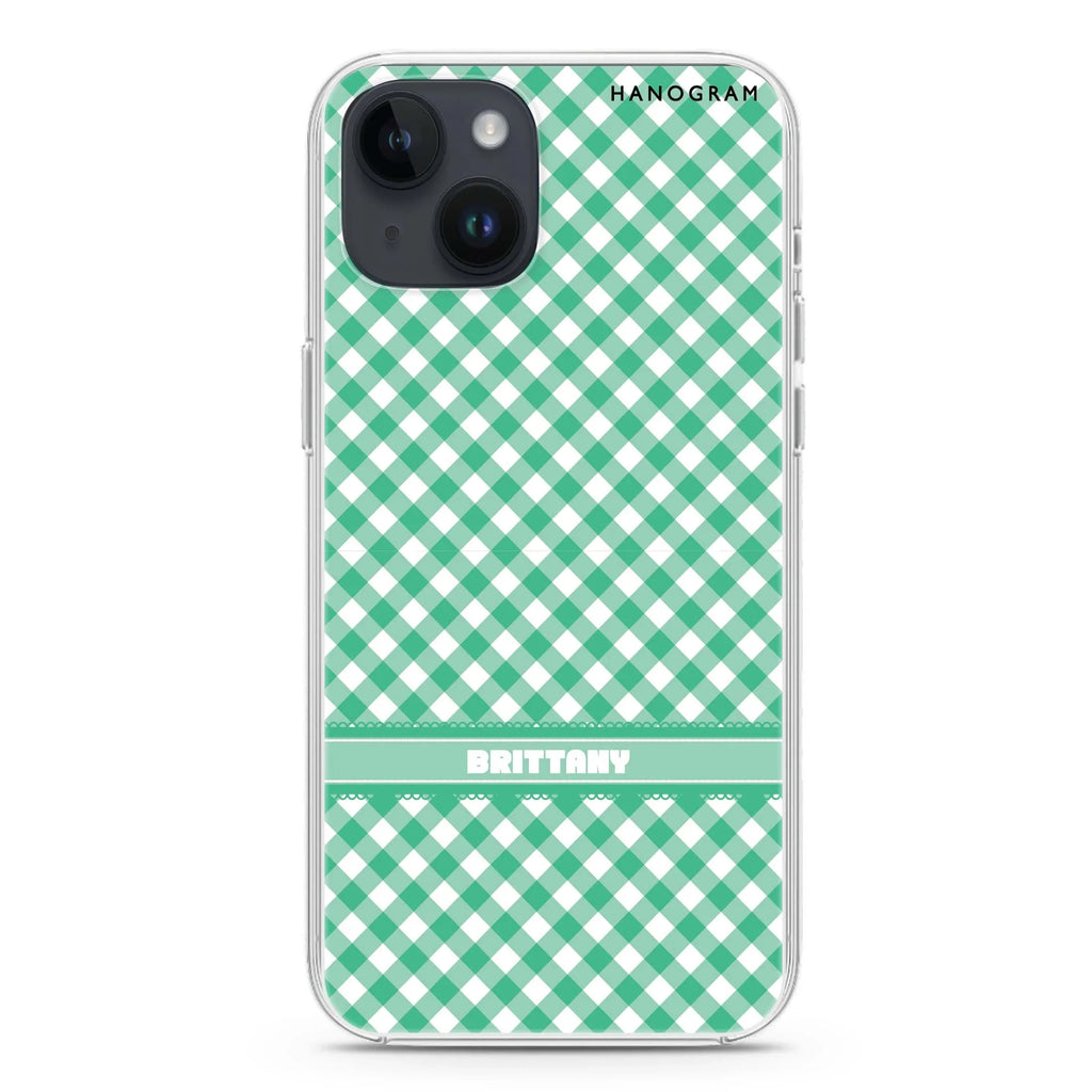 Lovely Green iPhone 14 Magsafe 兼容水晶透明保護殼