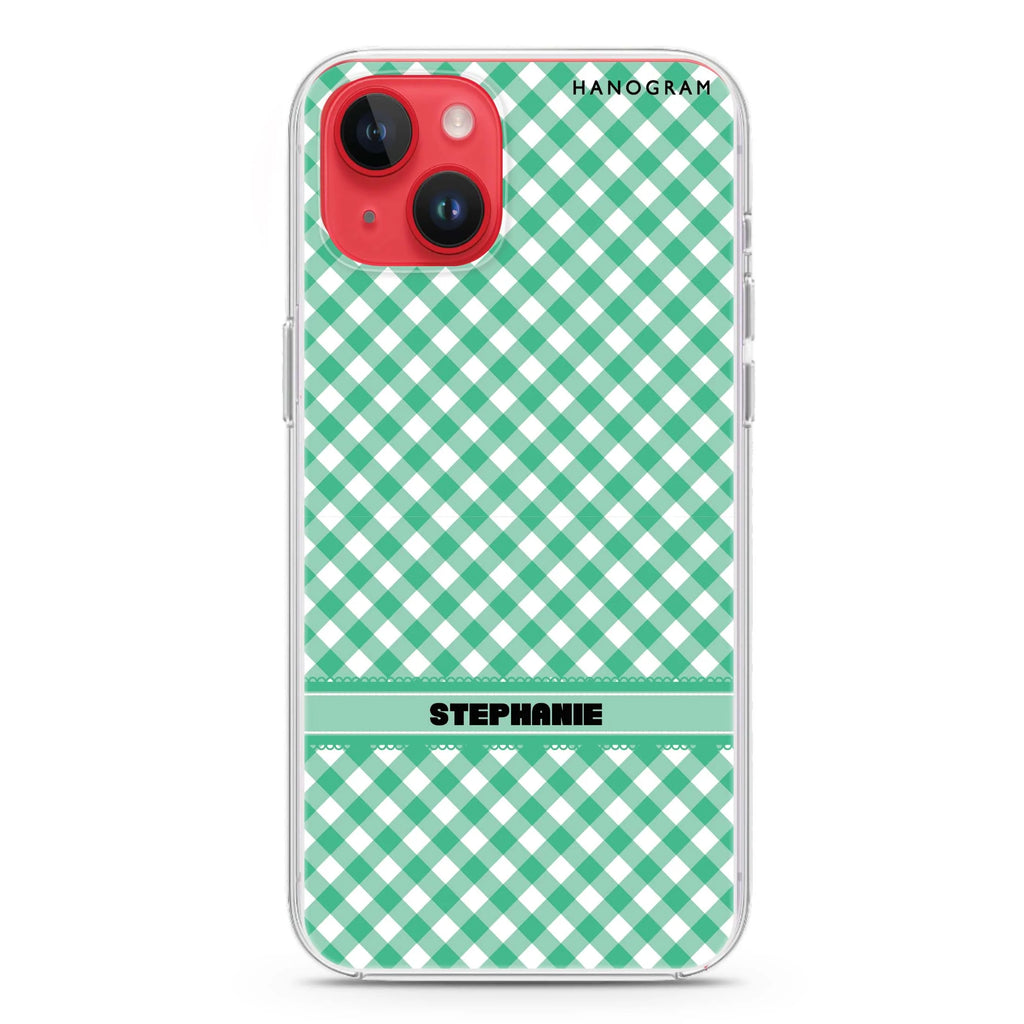 Lovely Green iPhone 14 Plus Magsafe 兼容水晶透明保護殼