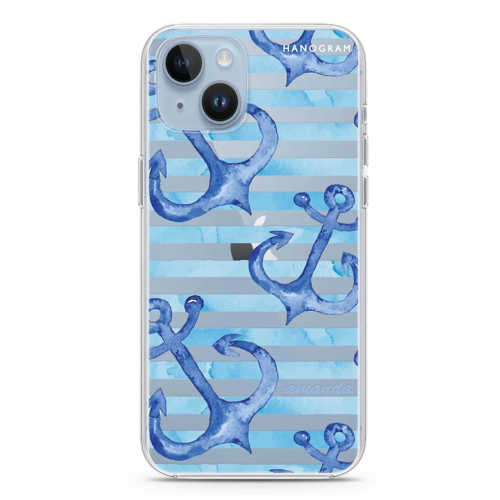 Blue Anchor iPhone 14 plus 水晶透明保護殼