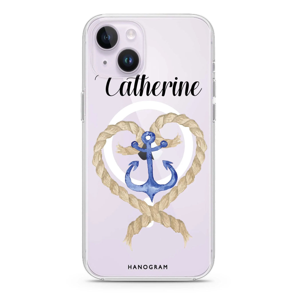 Heart & Anchor iPhone 14 Magsafe 兼容水晶透明保護殼