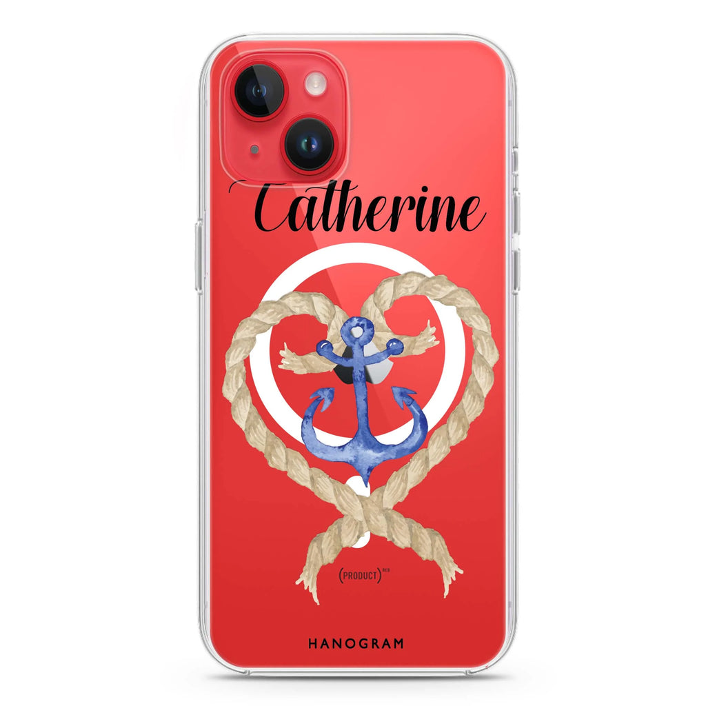Heart & Anchor iPhone 14 Plus Magsafe 兼容水晶透明保護殼