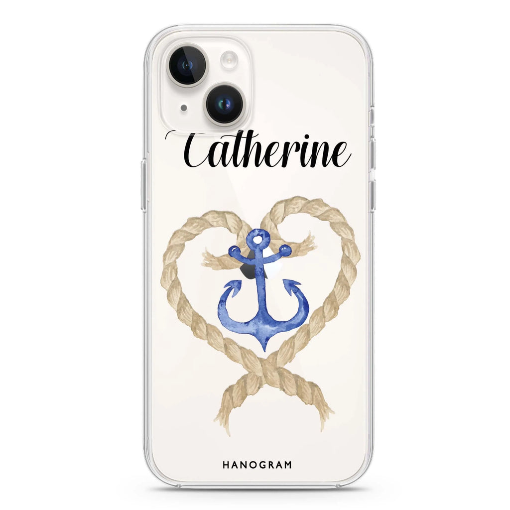 Heart & Anchor iPhone 14 plus 水晶透明保護殼