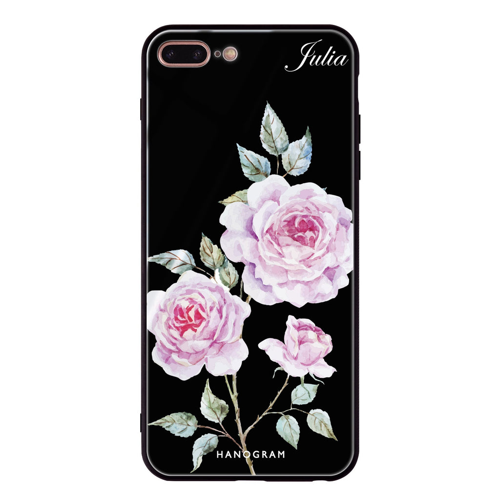 Simple Floral iPhone 7 Plus 超薄強化玻璃殻