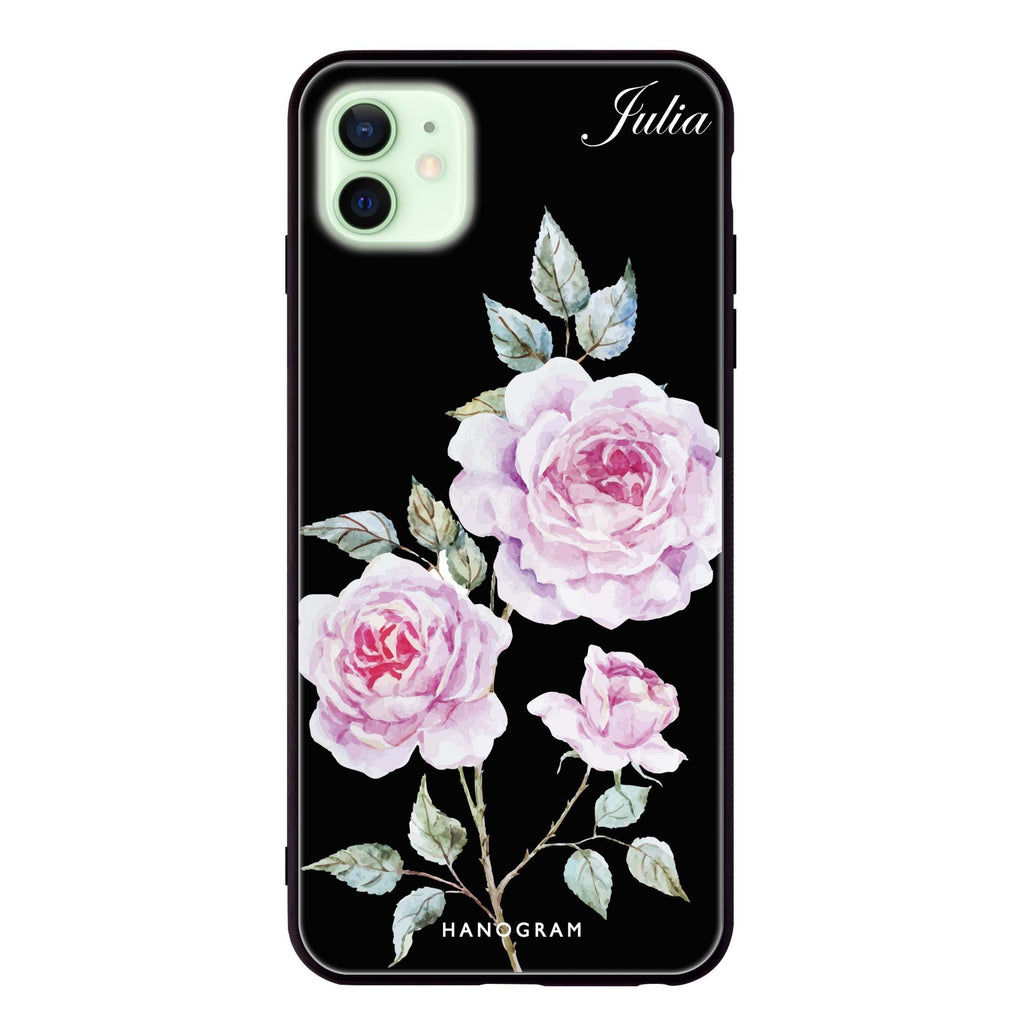 Simple Floral iPhone 12 超薄強化玻璃殻
