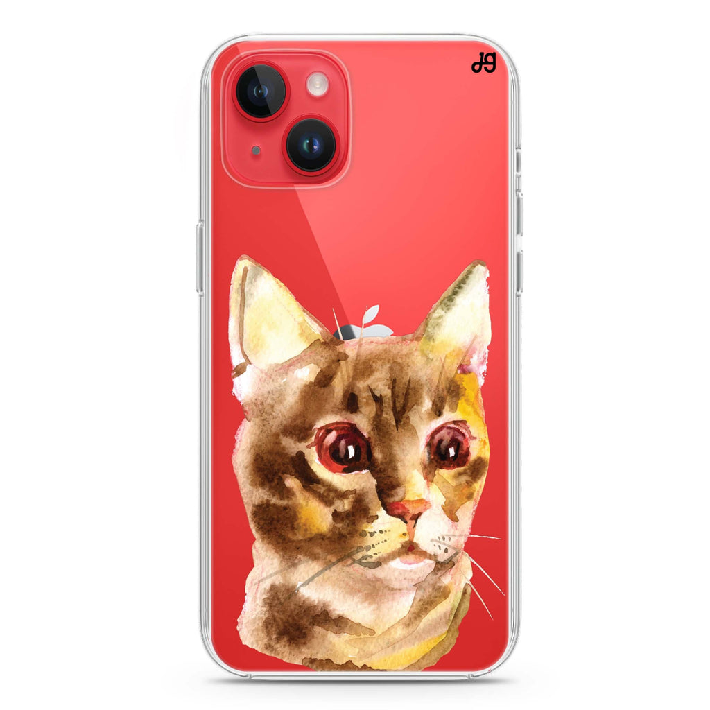 Watercolour Cat iPhone 14 水晶透明保護殼
