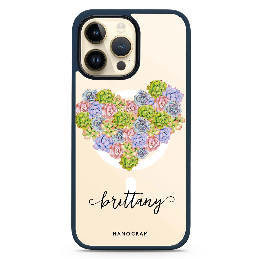 Floral Heart Magsafe 兼容防衝擊保護殼