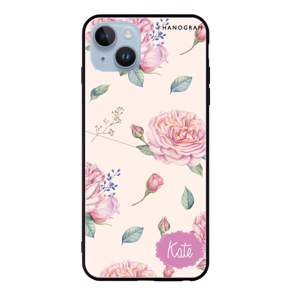 Pinky Flowers iPhone 14 超薄強化玻璃殻
