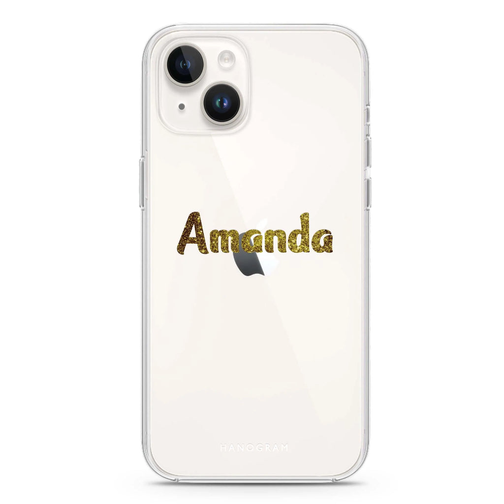 Glittering Gold iPhone 14 水晶透明保護殼