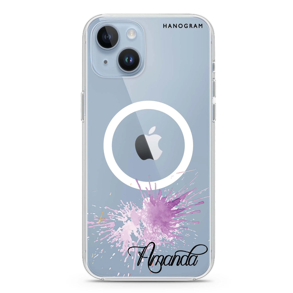 Paint Smash iPhone 14 Plus Magsafe 兼容水晶透明保護殼