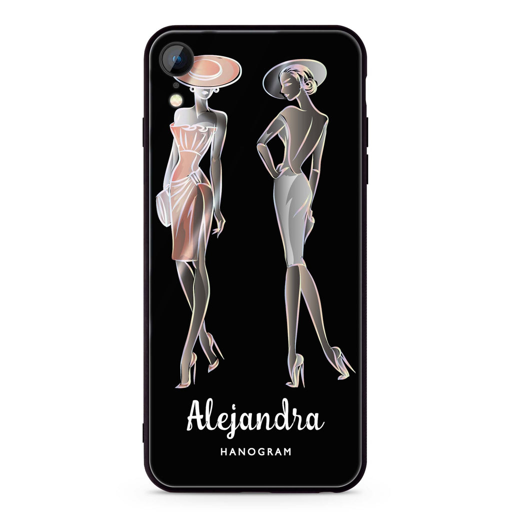 Elegant Girls iPhone XR 超薄強化玻璃殻