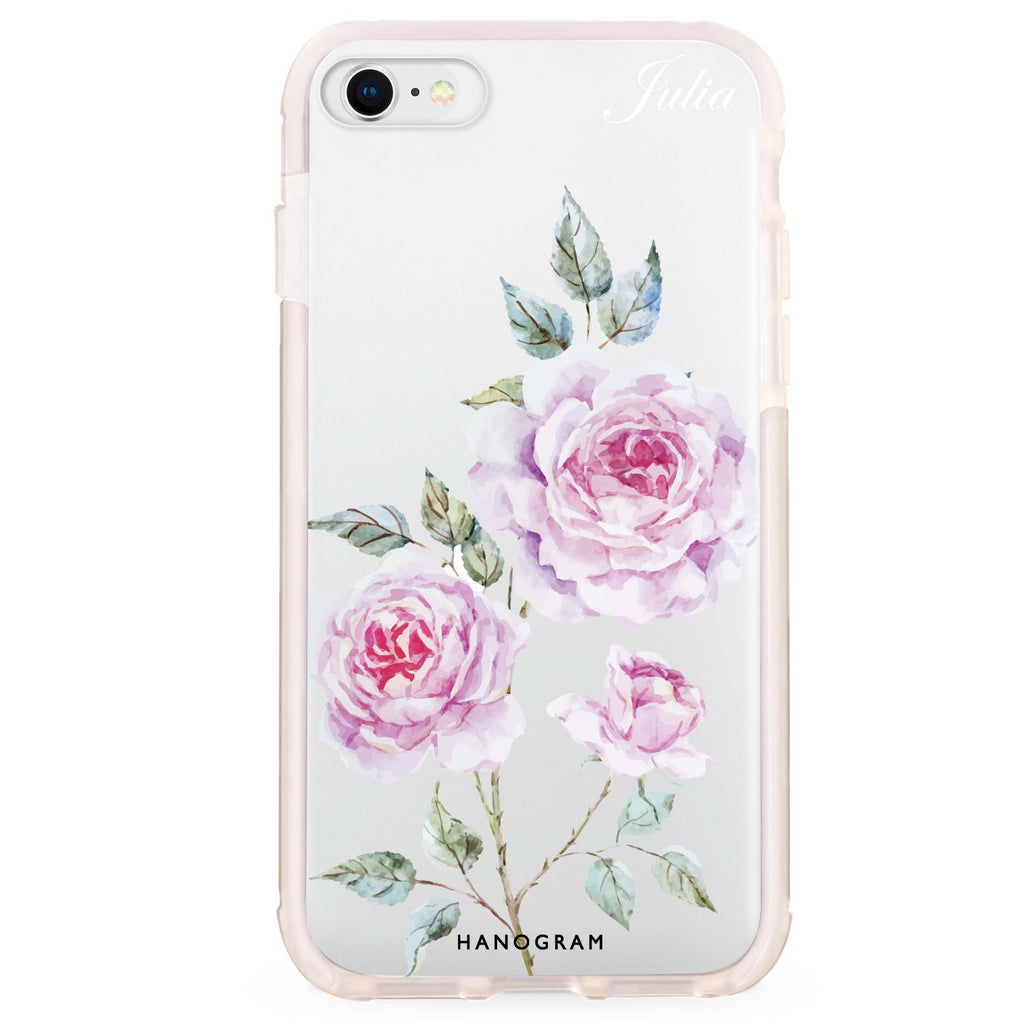 Simple Floral iPhone SE 吸震防摔保護殼