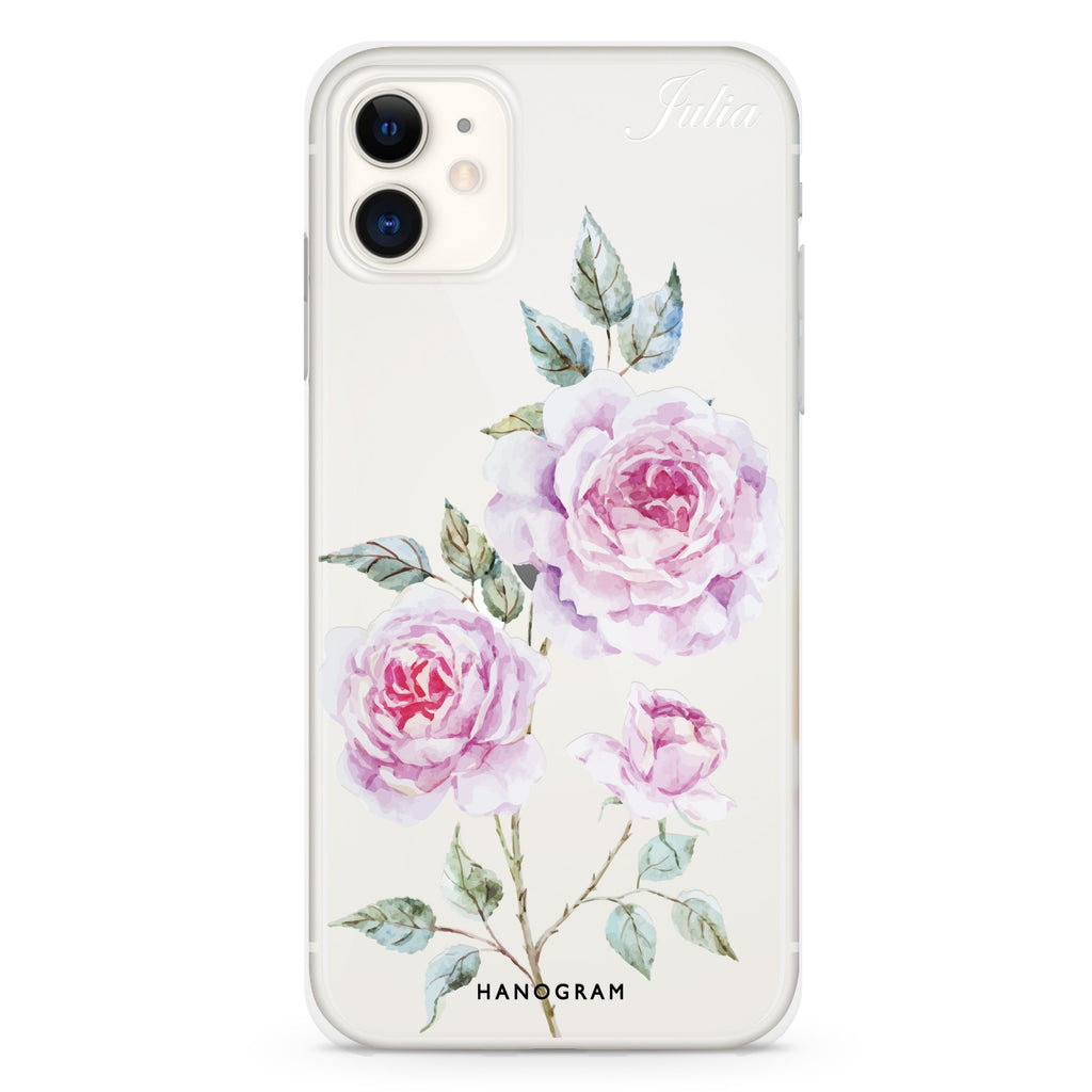 Simple Floral iPhone 11 水晶透明保護殼