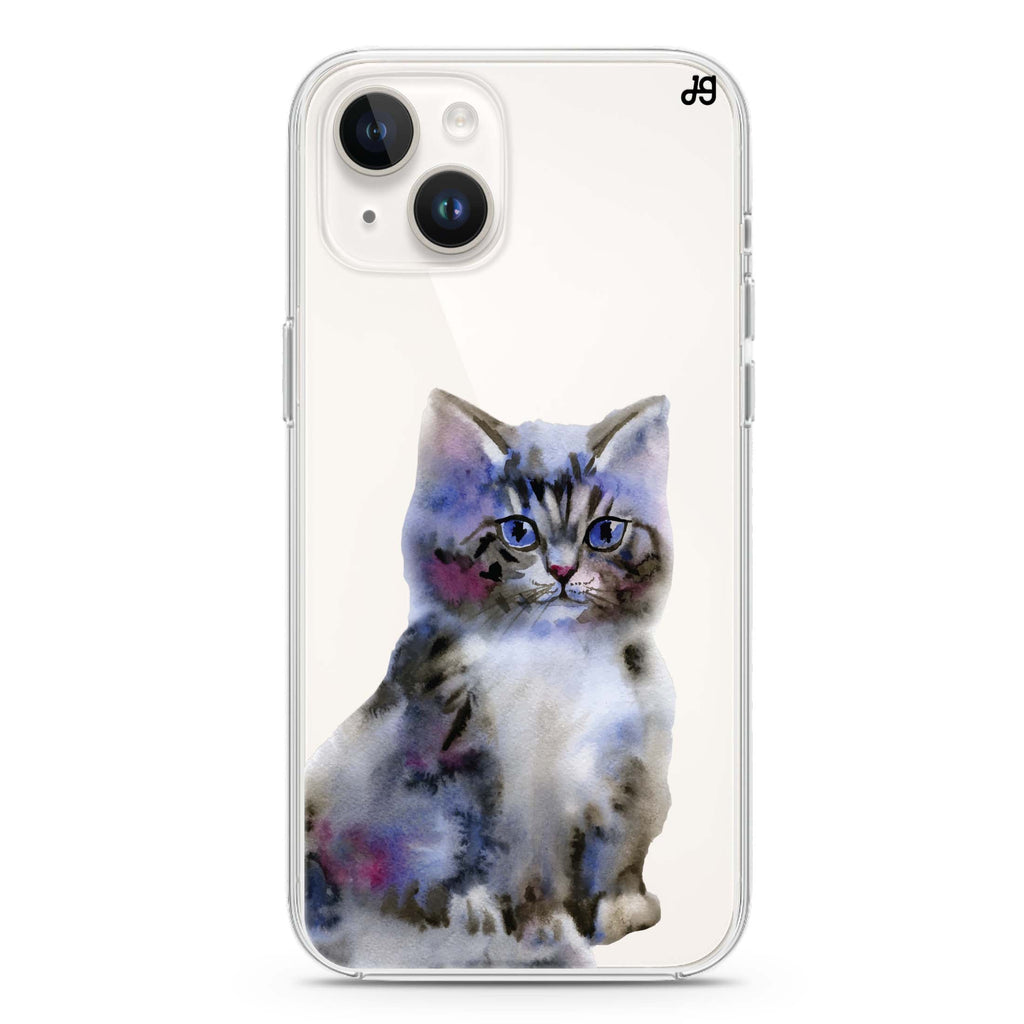 Watercolour Cat iPhone 14 plus 水晶透明保護殼