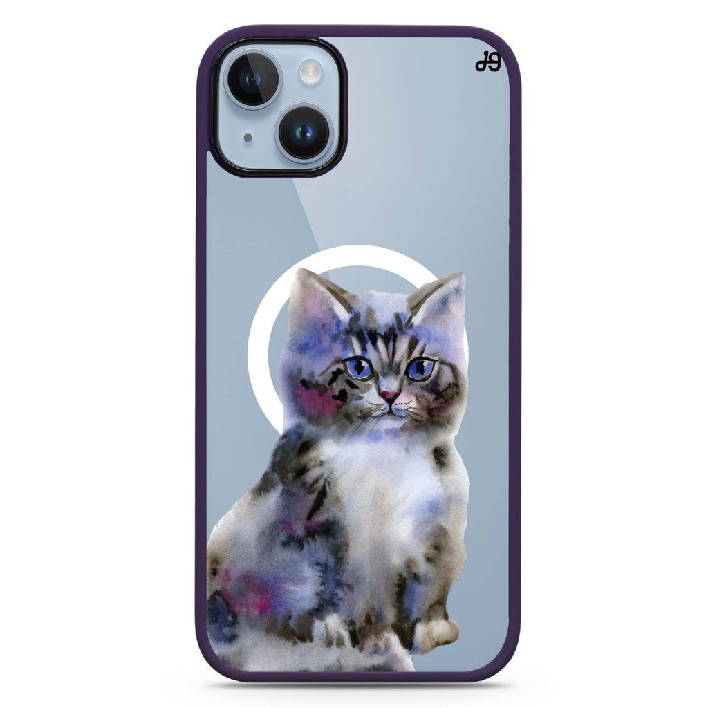 Watercolour Cat iPhone 14 Plus Magsafe 兼容防衝擊保護殼