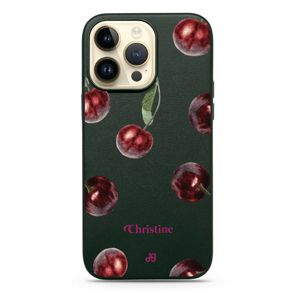 Sweet Cherry Magsafe 兼容皮革保護殼