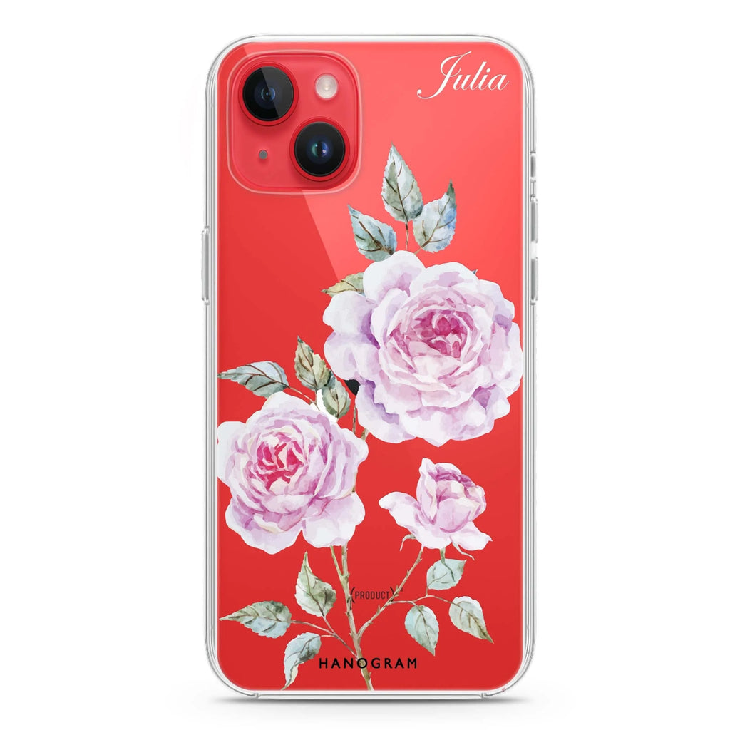 Simple Floral iPhone 14 水晶透明保護殼