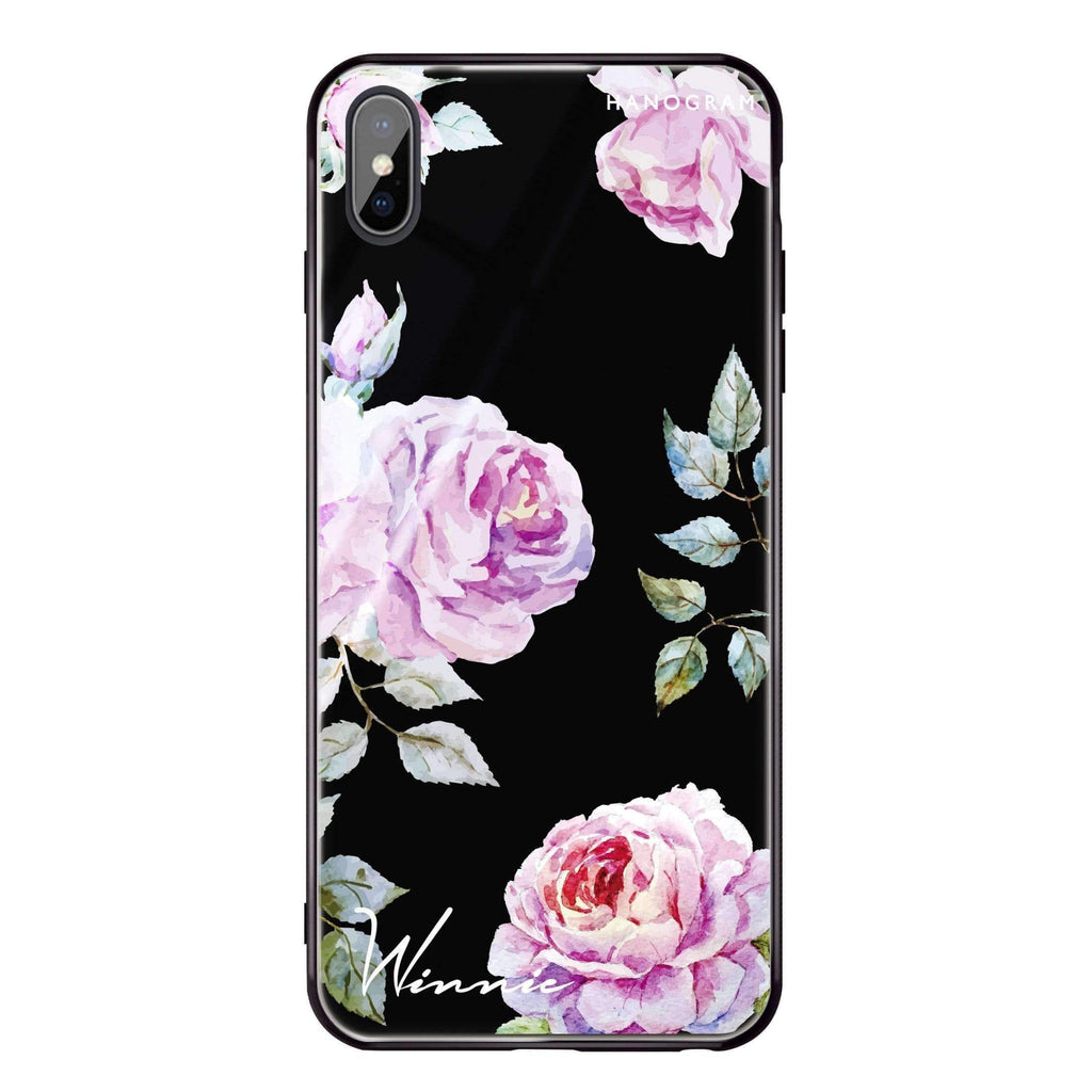 Classic Floral iPhone XS 超薄強化玻璃殻