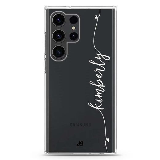Heart Word Samsung Galaxy Ultra 可加名字透明保護殼，適用 S26/S25/S24/S23 Ultra，圖1