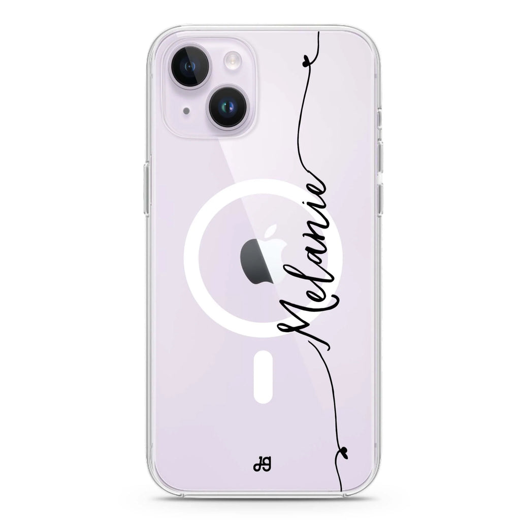 Heart Word iPhone 14 Plus Magsafe 兼容水晶透明保護殼