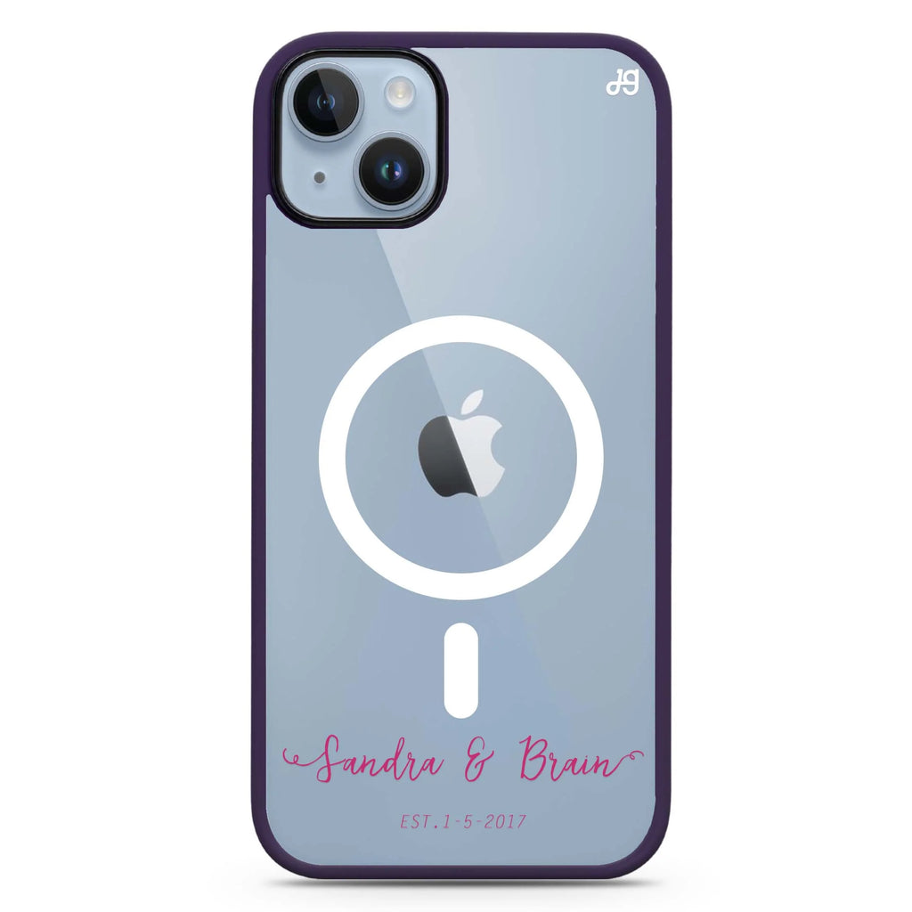 You & Me & Our Date iPhone 14 Plus Magsafe 兼容防衝擊保護殼