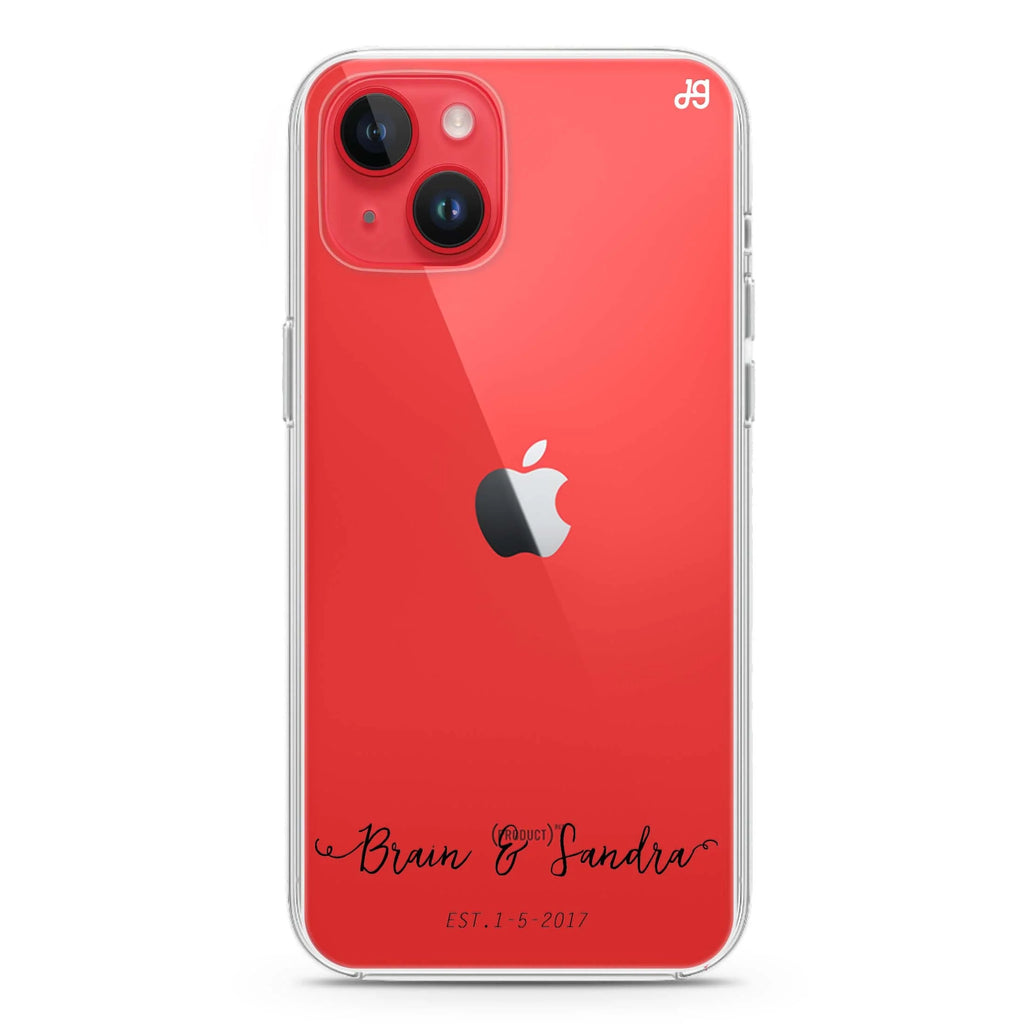 You & Me & Our Date iPhone 14 plus 水晶透明保護殼