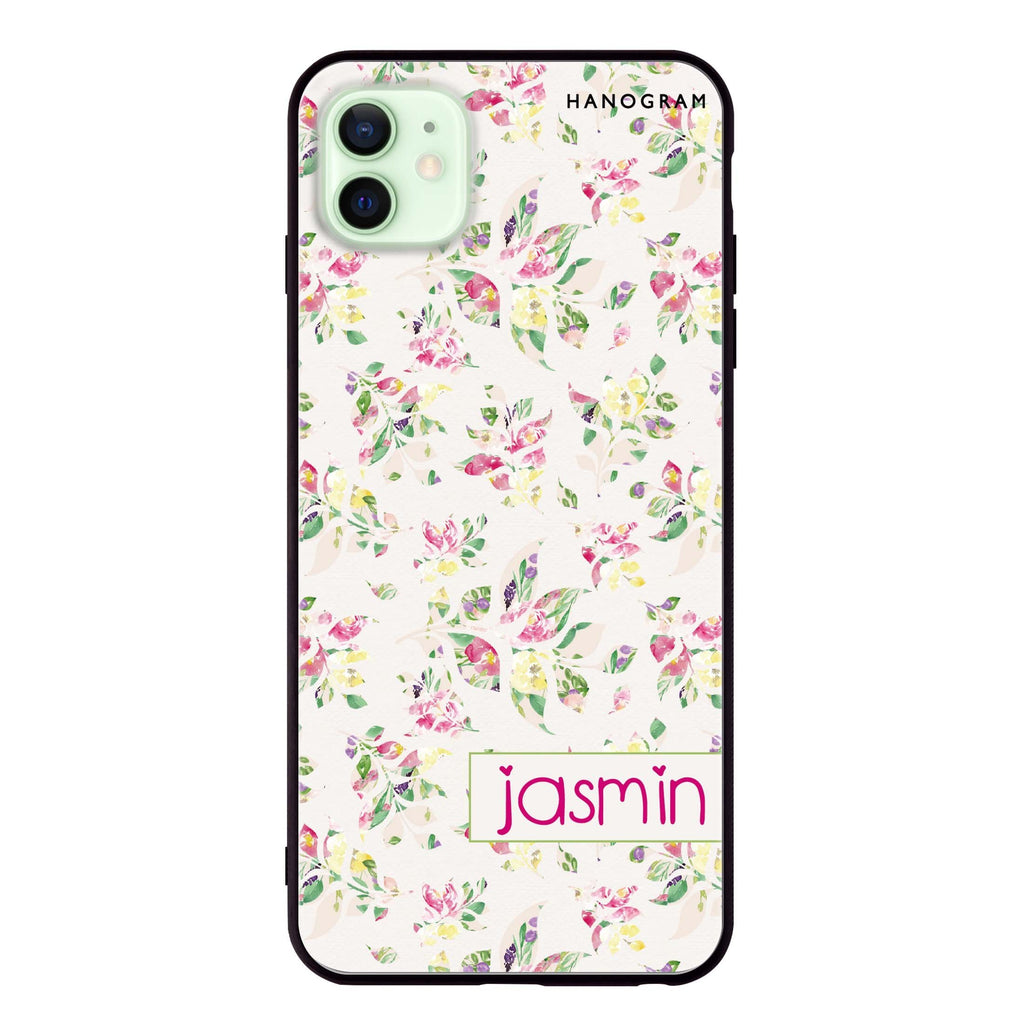 Floral Rain iPhone 12 超薄強化玻璃殻