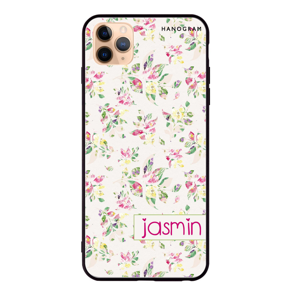 Floral Rain iPhone 11 Pro Max 超薄強化玻璃殻