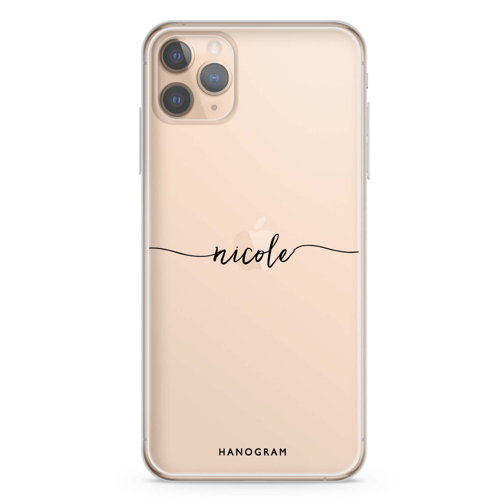 Slim Handwritten iPhone 11 Pro Max 水晶透明保護殼