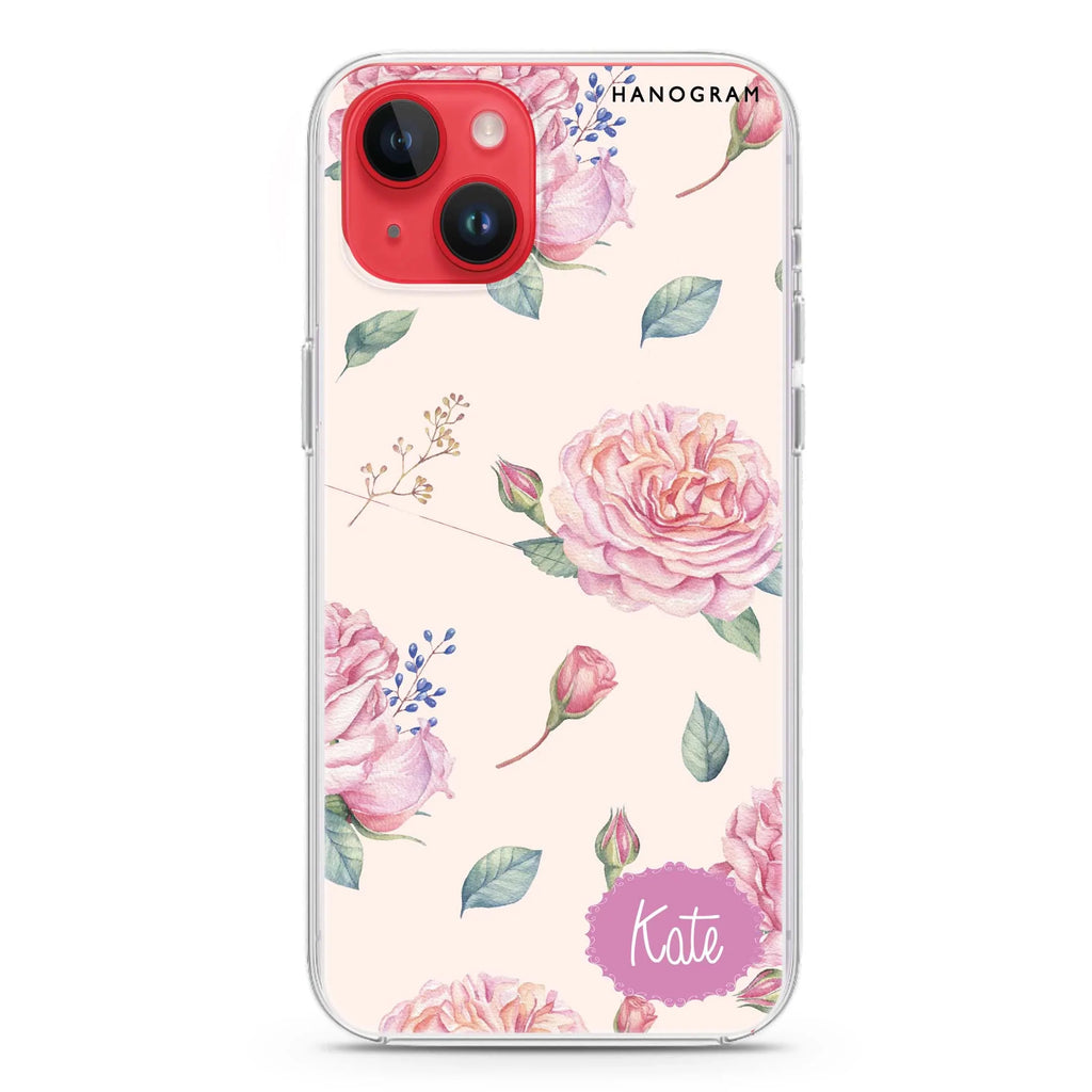 Pinky Flowers iPhone 14 Magsafe 兼容水晶透明保護殼