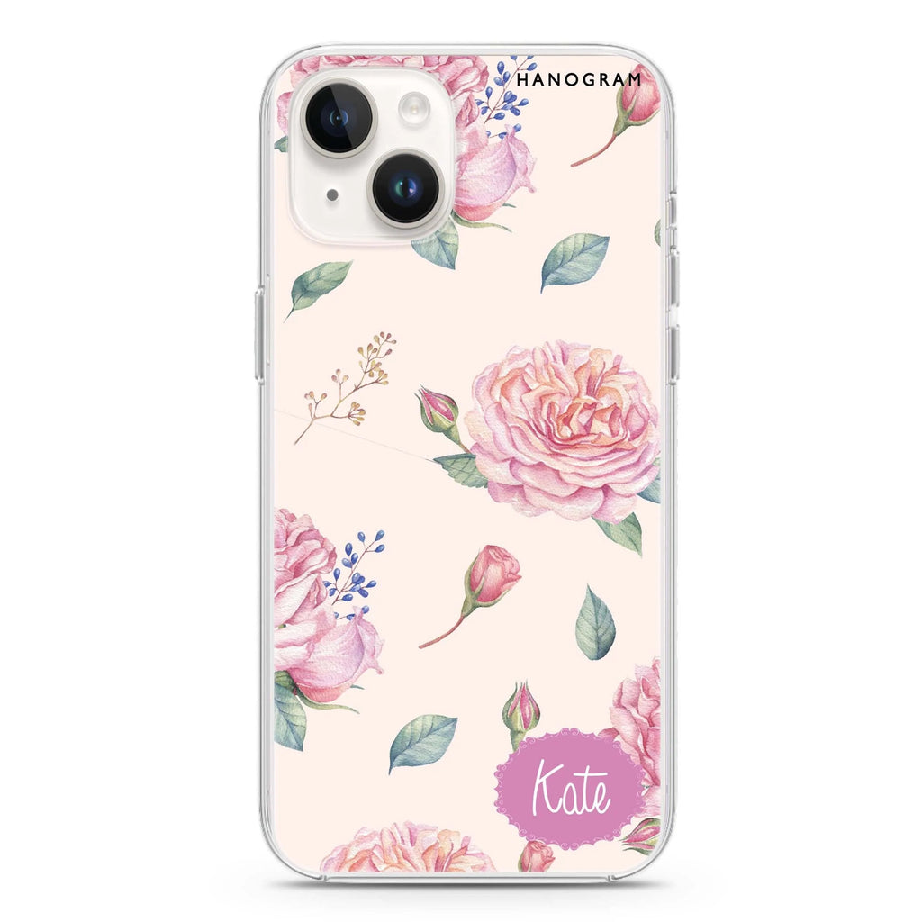 Pinky Flowers iPhone 14 水晶透明保護殼